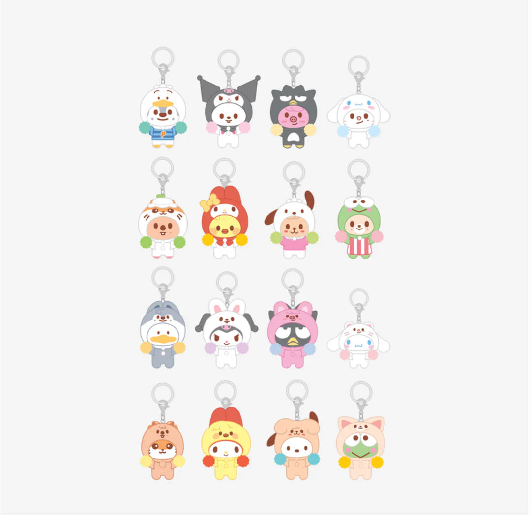 Straykids: Skzoo x Sanrio Characters - Secret Flocked Figure Keyring [Pre-Order]